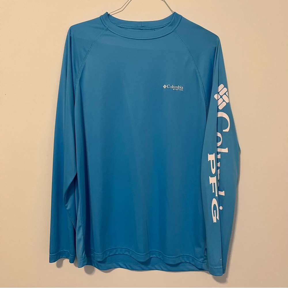 Columbia Men's Aqua Blue Rash Guard